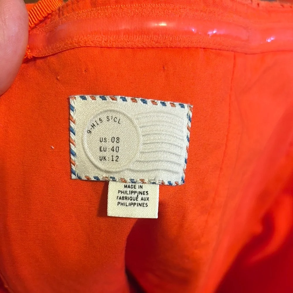 Vibrant Strapless Orange Dress - Picture 4 of 4